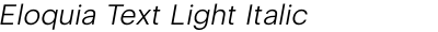 Eloquia Text Light Italic